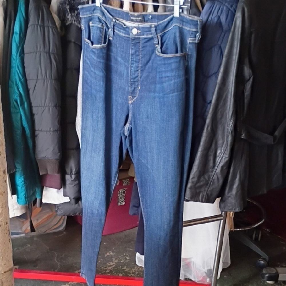 High-Waisted Blue Denim Jeans